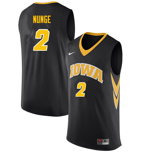 Men #2 Jack Nunge Iowa Hawkeyes College Basketball Jerseys Sale-Black